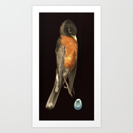 Robin and Egg Art Print