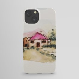 My path on vacation in watercolor and ink. iPhone Case