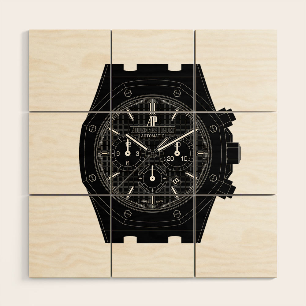 Society6audemars Piguet Royal Oak 26331st Oo 1220st 01 Black Version Wood Wall Art By Bcpwatches Dailymail