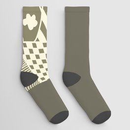 Abstract geometric pattern collection in color block 3 Socks