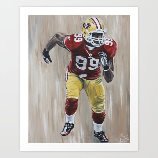 San Francisco 49er Aldon Smith "99 Problems" Art Print