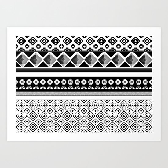 Modern Black 2 Art Print