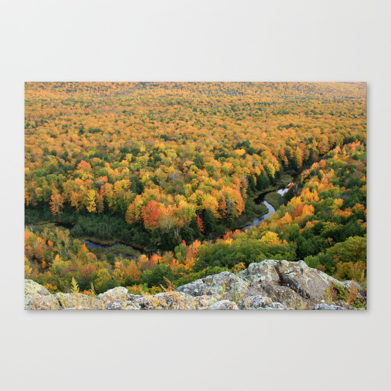 Autumn Colors At The Carp River Valley Porcupine Mountains State Park Upper Peninsula Mi Canvas Print By Heathernewkirkphotography Society6