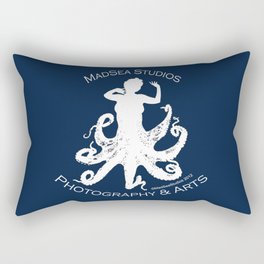 MadSea Nymph, white on blue Rectangular Pillow