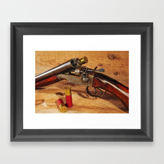 Old Double Barrel Stevens Framed Art Print