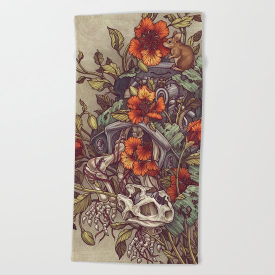 Robo Tortoise Beach Towel
