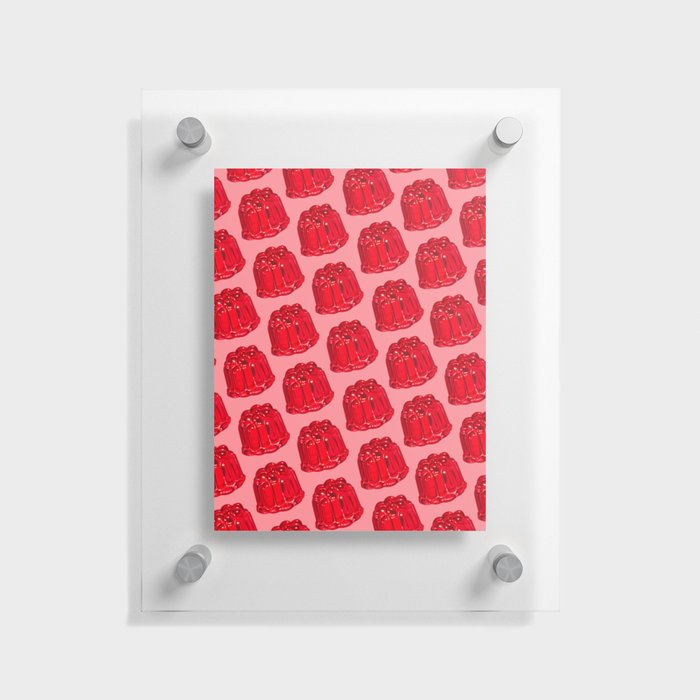 Red Jello Mold Pattern - Pink Floating Acrylic Print
