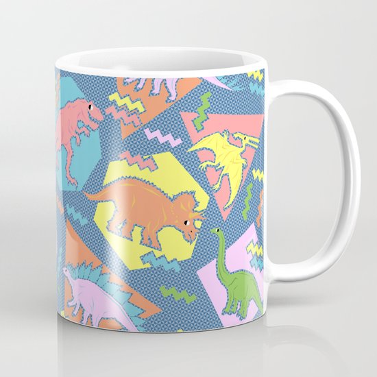 Nineties Dinosaur Pattern Mug