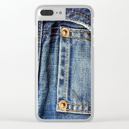Texture #17 Jeans Clear iPhone Case