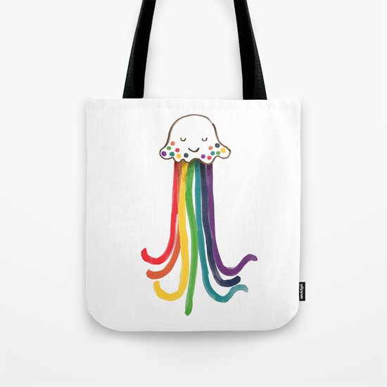 Rainbow Jellyfish Tote Bag