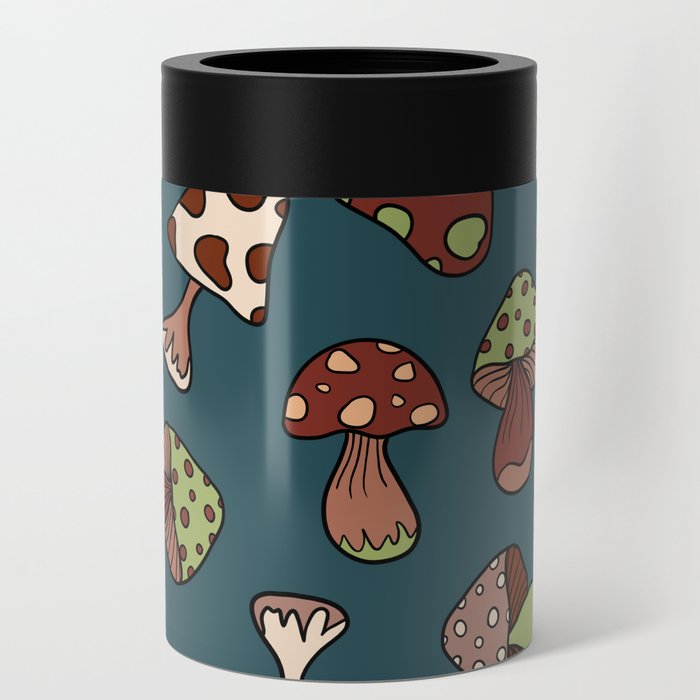 Vintage mushrooms 7 Can Cooler