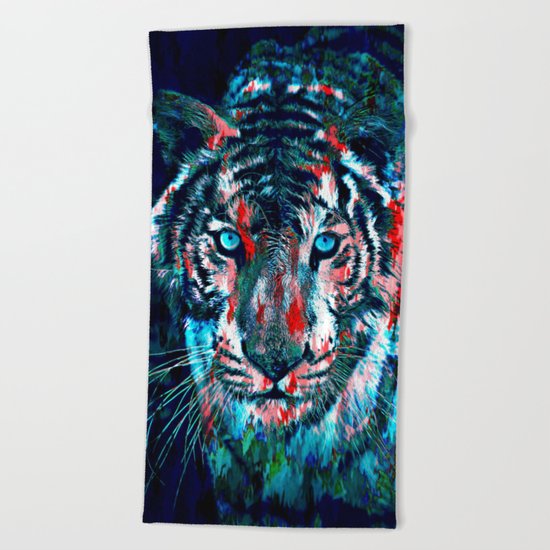 Artistic Tiger Beach Towel