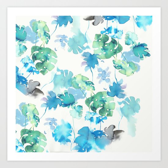 green tropical. collab dylan silva and francisco fonseca Art Print