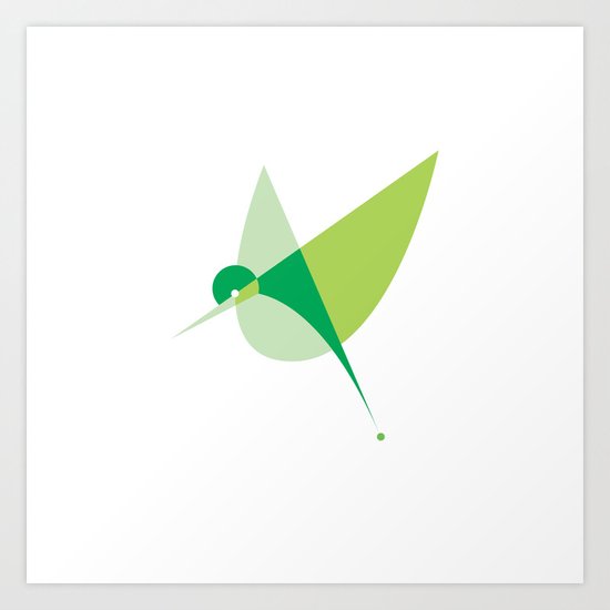 Contours: Hummingbird Art Print