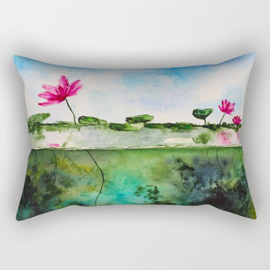 Lotus pond Rectangular Pillow