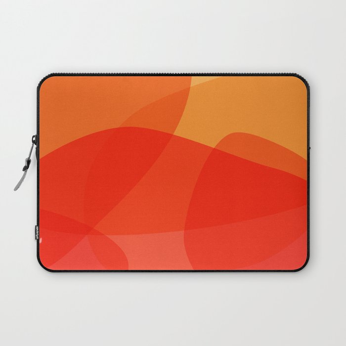 Abstract Organic Shapes in Red Laptop Sleeve