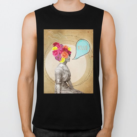 Collage Love - Miss Lady Bird Biker Tank