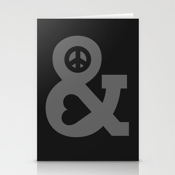Peace and Love Stationery Cards