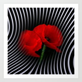 opart poppies -2- Art Print
