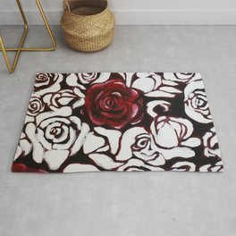 War of Roses Painting Rug