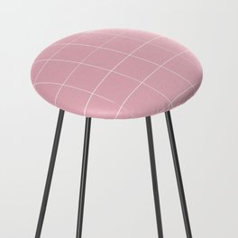 Pink Wavy Tile Counter Stool