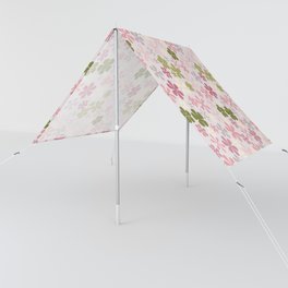 pink and green eclectic daisy print ditsy florets Sun Shade