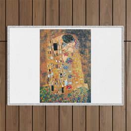 Gustav Klimt - The kiss Outdoor Rug