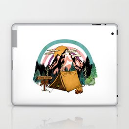 Camping tent outdoors Graphic Design Laptop Skin