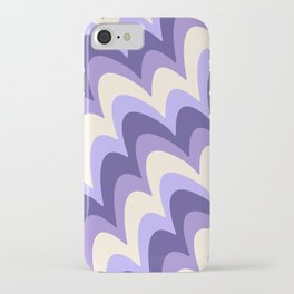 Abstract Groovy Swirl Waves Pattern in Lavender Purple iPhone Case