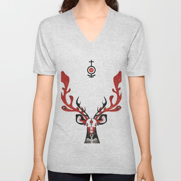 Dead Deer V Neck T Shirt