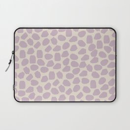 Ink Spot Pattern in Light Lavender Lilac Purple and Cream Laptop Sleeve