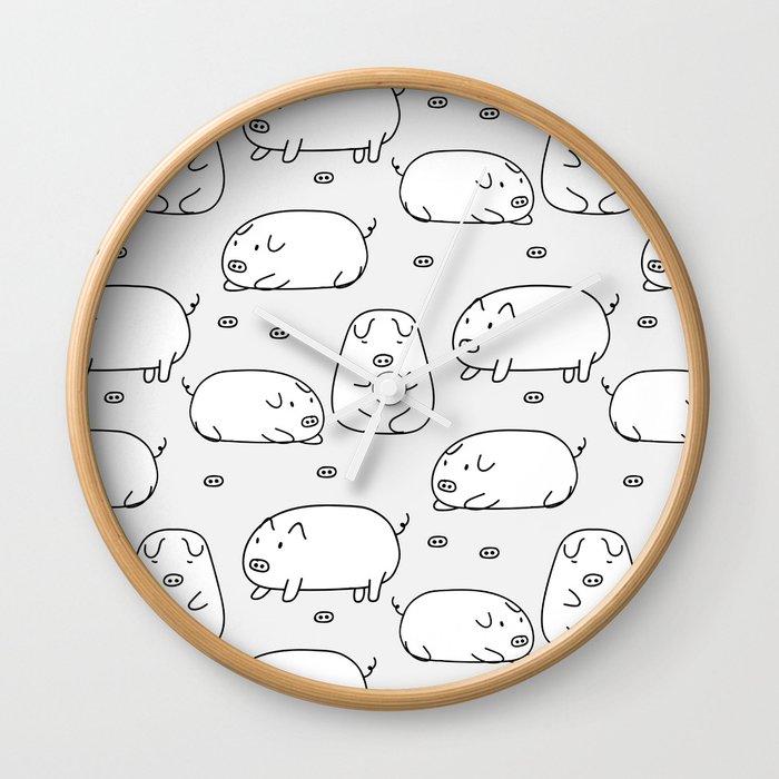 Cute Pig Wall Clock