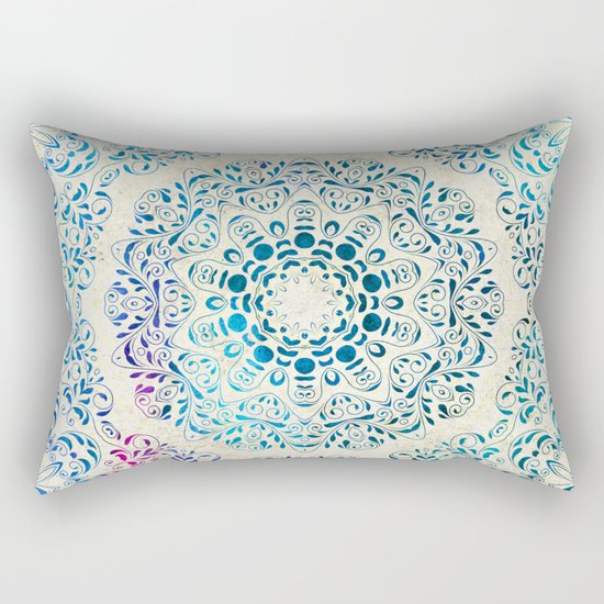 Watercolor Mandala Rectangular Pillow