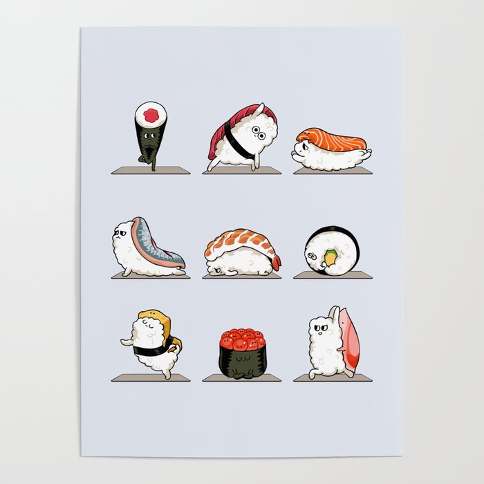 Sushi Yoga Poster