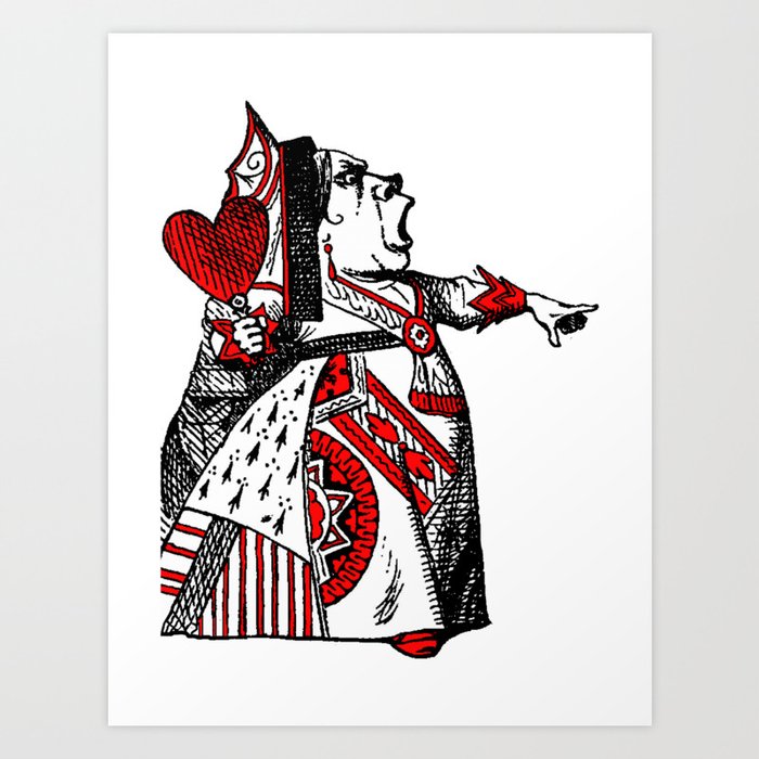 Queen of Hearts Alice in Wonderland I Art Print