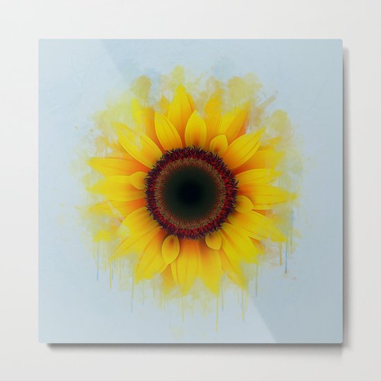 Sunflower Painting Metal Print By Ianmitchell Society6