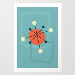 Mid century atomic design Art Print