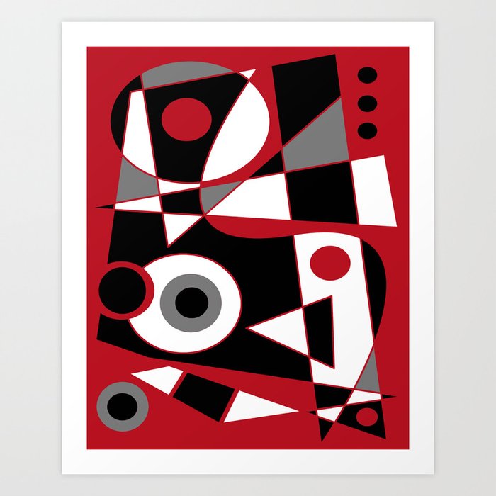 Abstract #505 Red Art Print