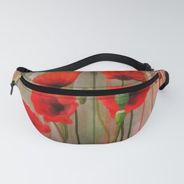 Watercolor Poppies Fanny Pack