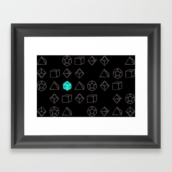 Dungeons and Dragons Dice Framed Art Print
