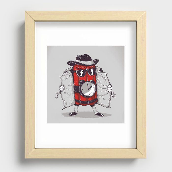 what time is it? it's time to explode Recessed Framed Print