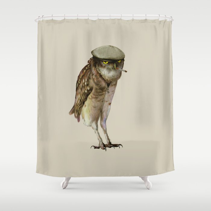 Trendy Owl Shower Curtain By Katerinakalinich Society6 Trendy Owl Shower Curtain
