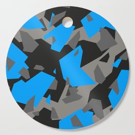 Black\Grey\Blue Geometric Camo Cutting Board