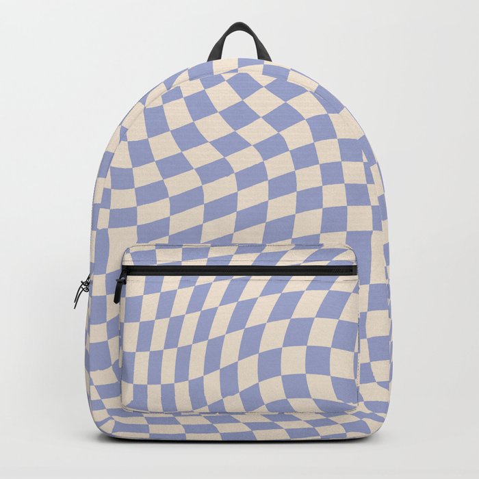 Calming Chequered Swirl in Moody Lavender Backpack