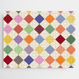 Colores Slanted Checker Jigsaw Puzzle