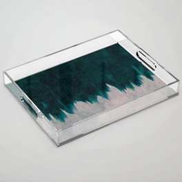 Turquoise Smear Acrylic Tray