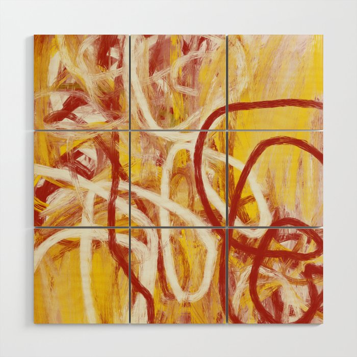 Abstract Painting 127. Contemporary Art.  Wood Wall Art