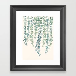 Watercolor Eucalyptus Leaves Framed Art Print