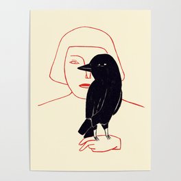 Women and bird Poster