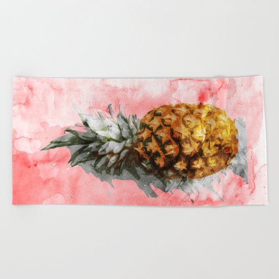 Pink Summer Beach Towel